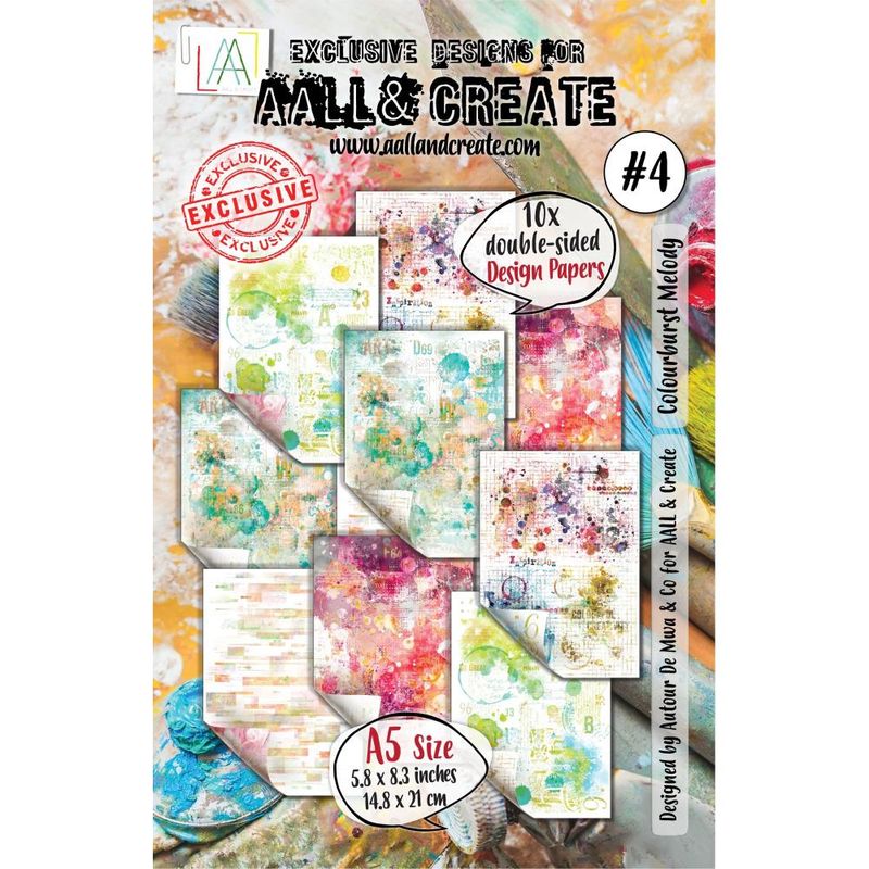 AALL &amp; Create - A5 Double-sided Cardstock - Colourburst Melody