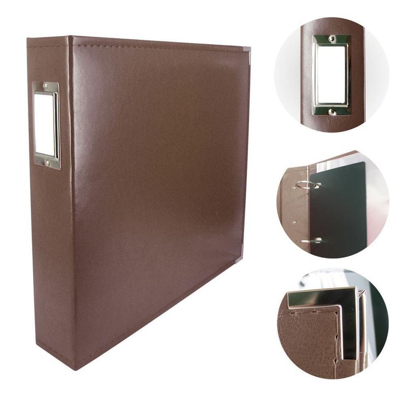 Couture Creations - 12&quot;x12&quot; Classic Superior Faux Leather Album - Brown