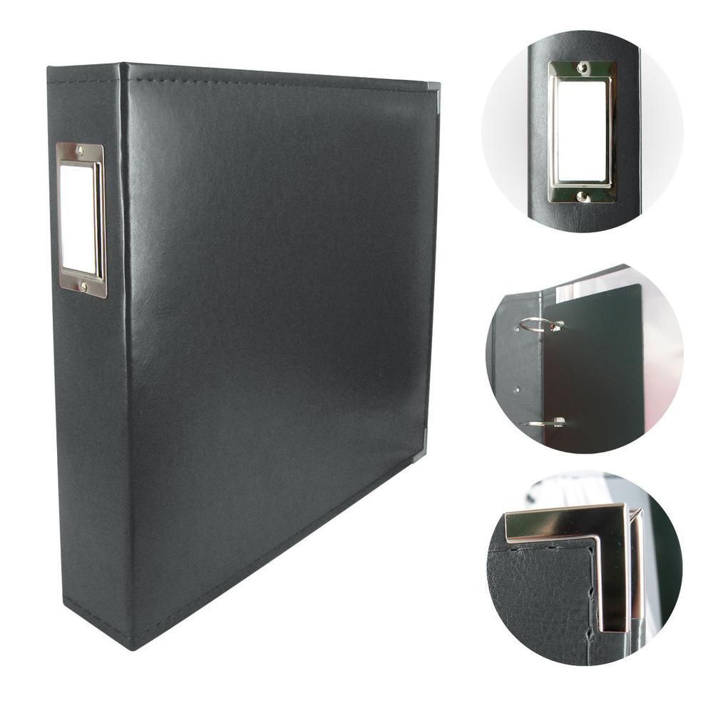 Couture Creations - 12&quot;x12&quot; Classic Superior Faux Leather Album - Black