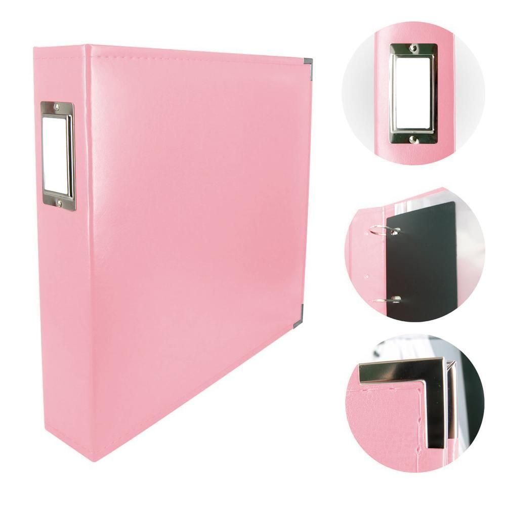 Couture Creations - 12&quot;x12&quot; Classic Superior Faux Leather Album - Baby Pink