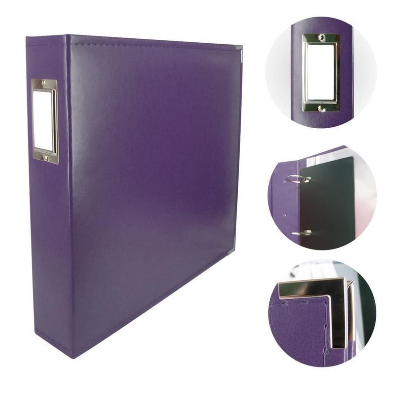 Couture Creations - 12&quot;x12&quot; Classic Superior Faux Leather Album - Grape soda Purple