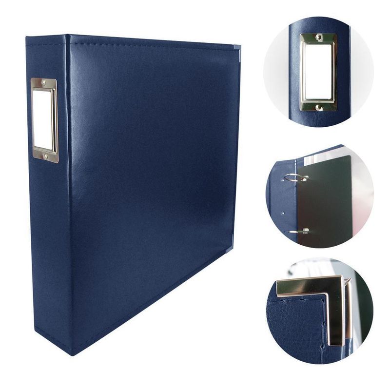 Couture Creations - 12&quot;x12&quot; Classic Superior Faux Leather Album - Dark Blue