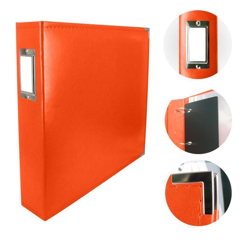 Couture Creations - 12&quot;x12&quot; Classic Superior Faux Leather Album - Burnt Orange