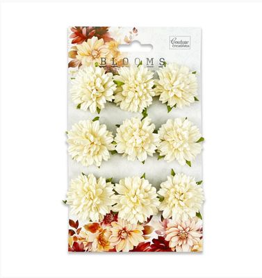 Couture Creations - Blooms - Paper Flowers- Naturals #2 - 9 Pieces