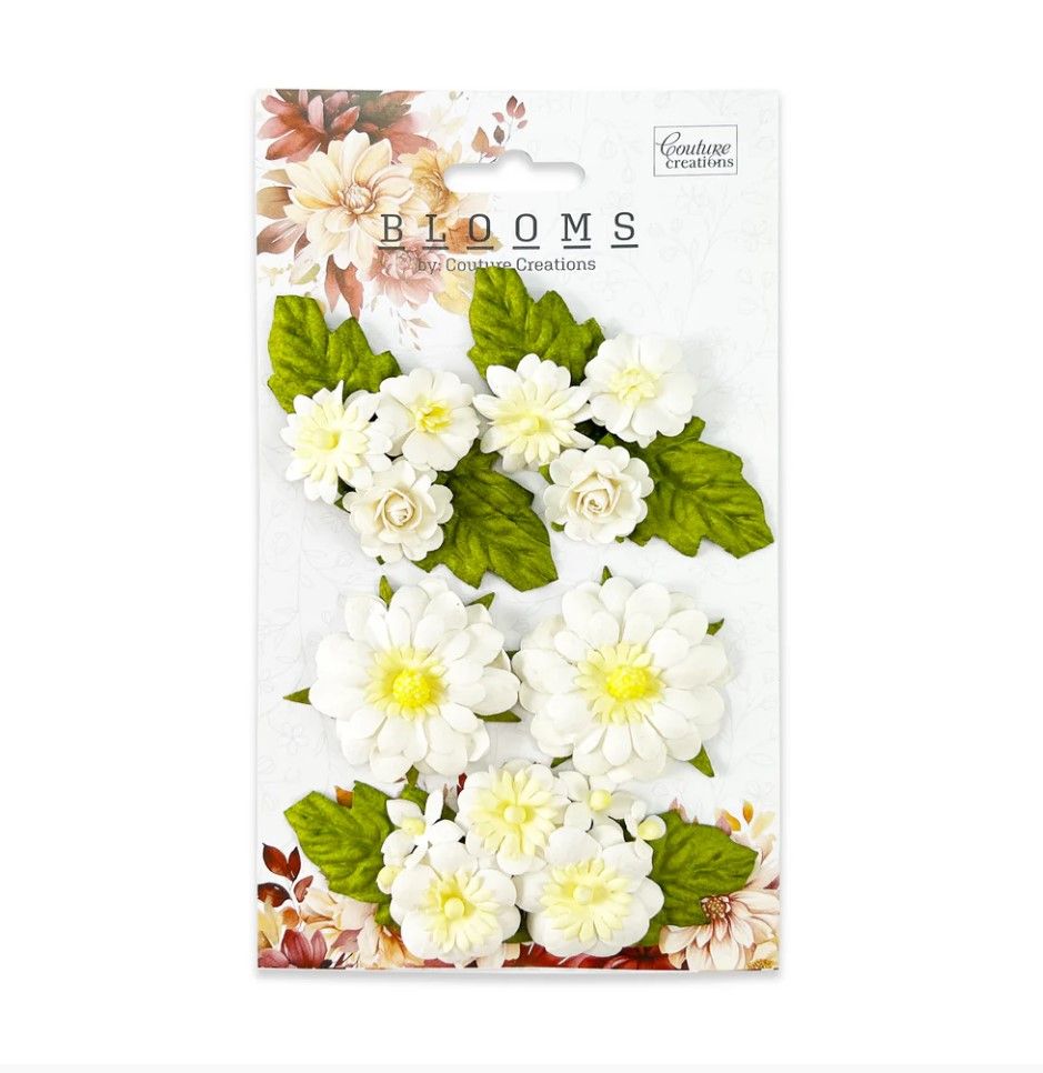 Couture Creations - Blooms - Paper Flowers - Naturals #3 - 5 pieces