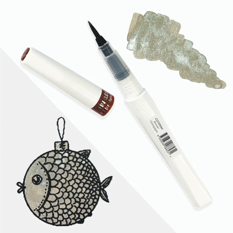 Couture Creations - Winkles Glitter Markers - Bronze/Champagne