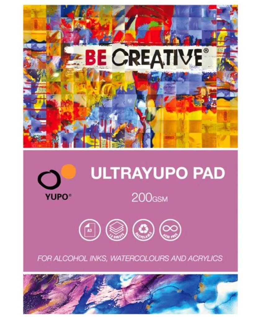 Yupo Ultra - Medium Synthetic Paper Pad - 3 sizes, Yupo Ultra Paper Pads: A4 Yupo Paper Pad