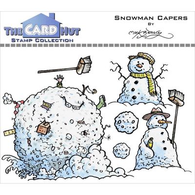 The Card Hut - Clear Stamps 4&quot;X6&quot; - Snowman Capers