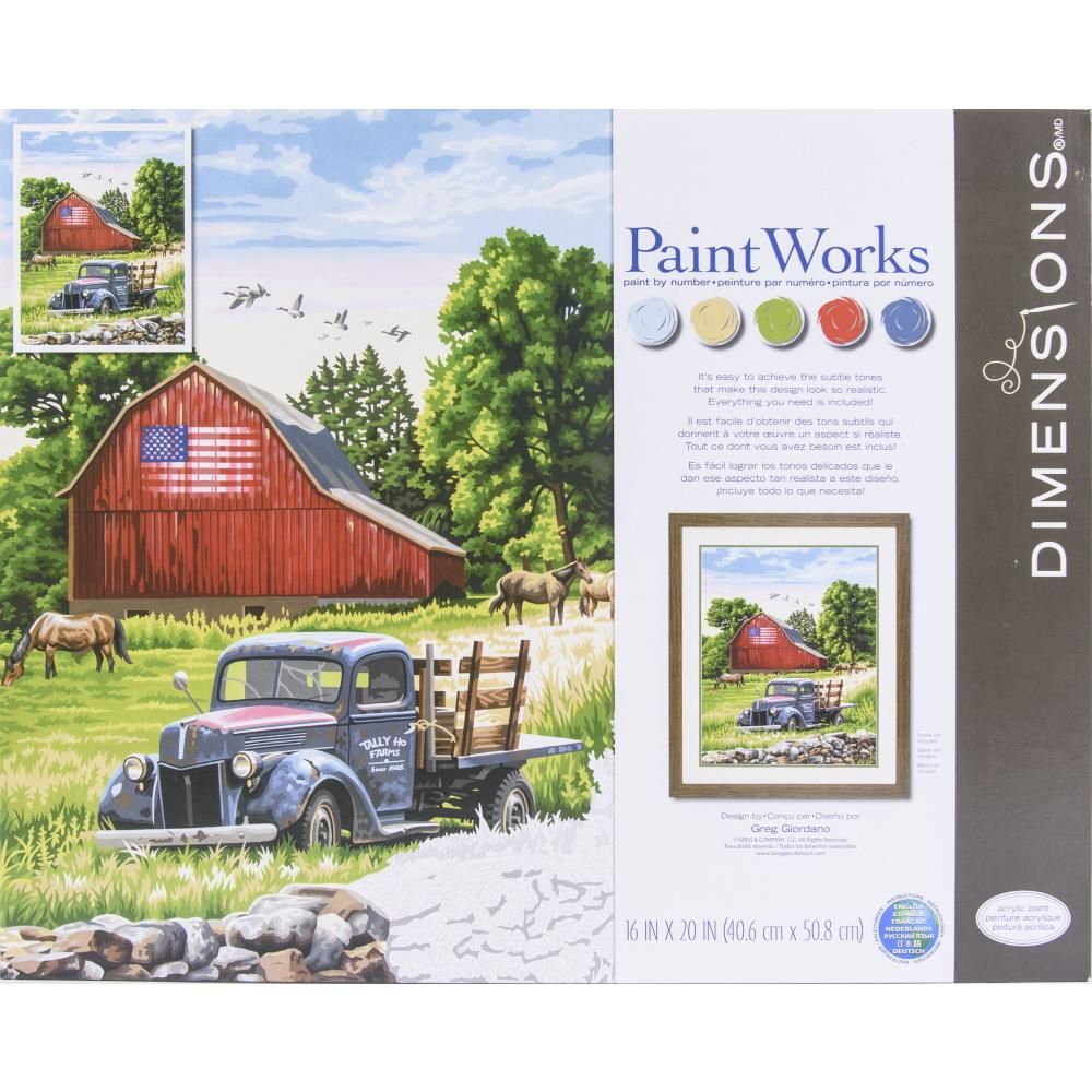 Paintworks - Paint by Number - 16&quot;x20&quot; - Summer Farm