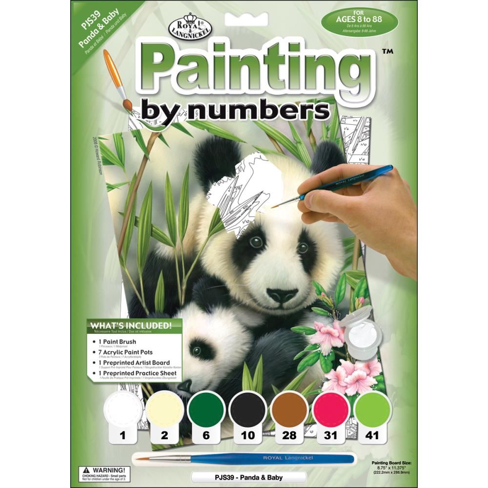 Royal &amp; Langnickel - Paint By Number Kit - Panda and Baby