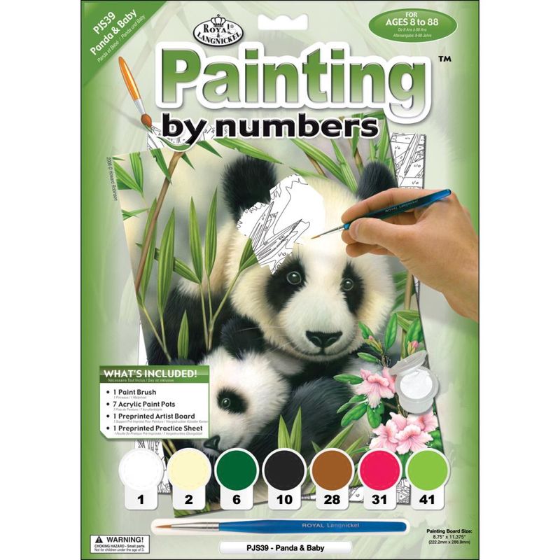 Royal &amp; Langnickel - Paint By Number Kit - Panda and Baby