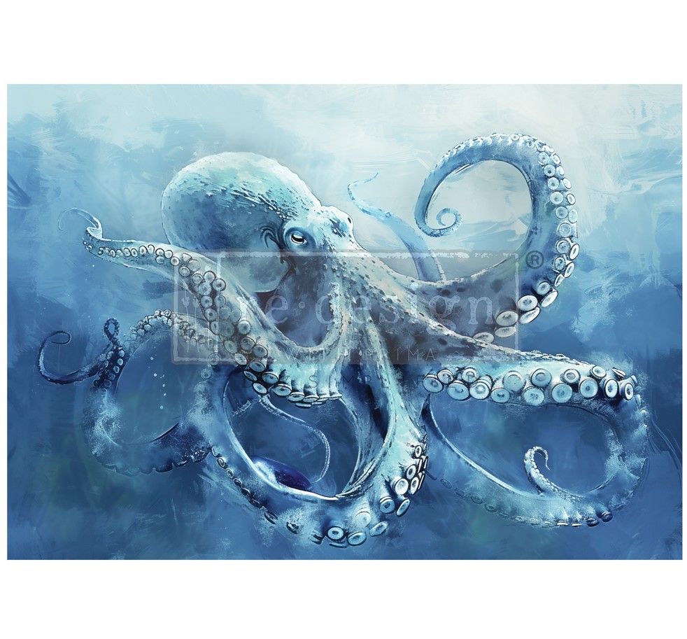 Prima Marketing - A1 Decoupage Fiber Paper - Deep Sea Dancer