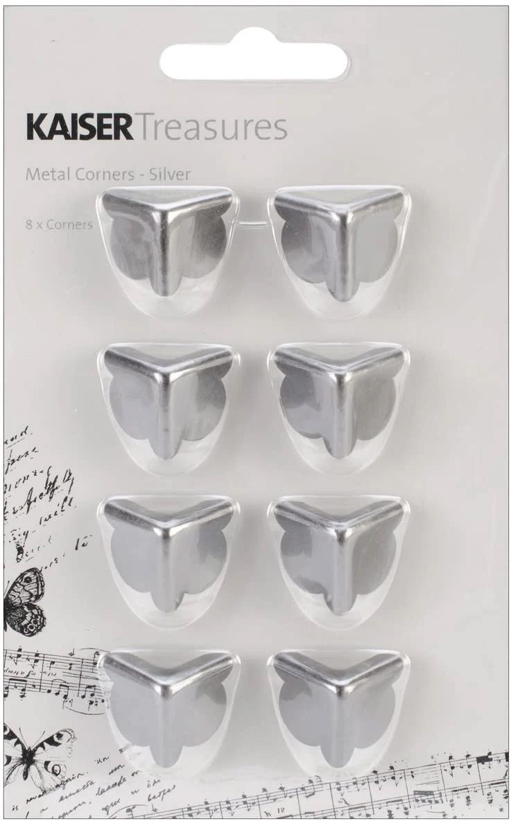 Kaisercraft - Metal Corners - Silver - 8 pieces