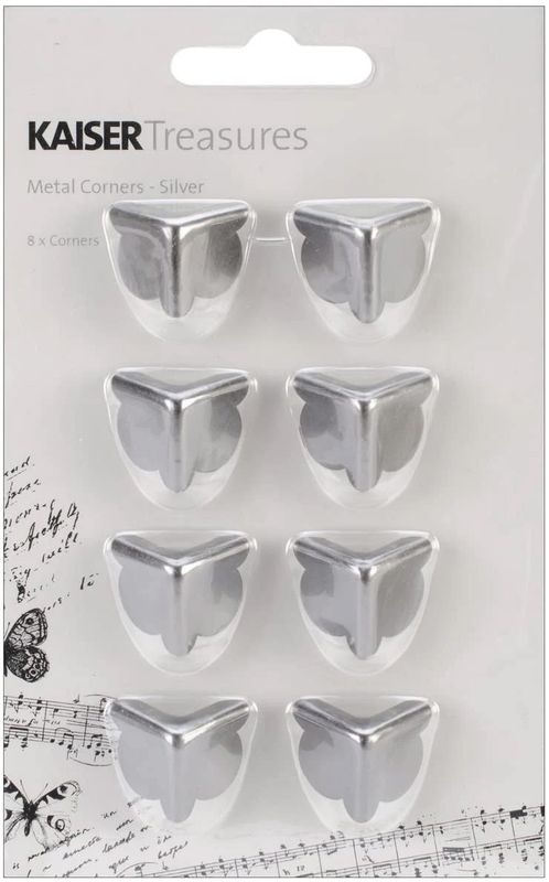 Kaisercraft - Metal Corners - Silver - 8 pieces