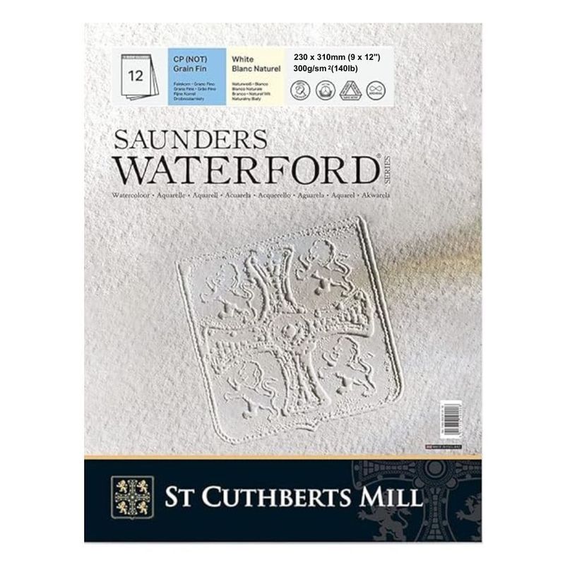 Saunders Waterford - Watercolour Paper Pad - 100% Cotton - 230-310mm - Cold Pressed