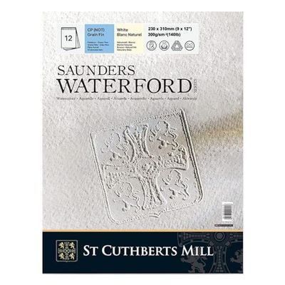 Saunders Waterford - Watercolour Paper Pad - 100% Cotton - 230-310mm - Cold Pressed