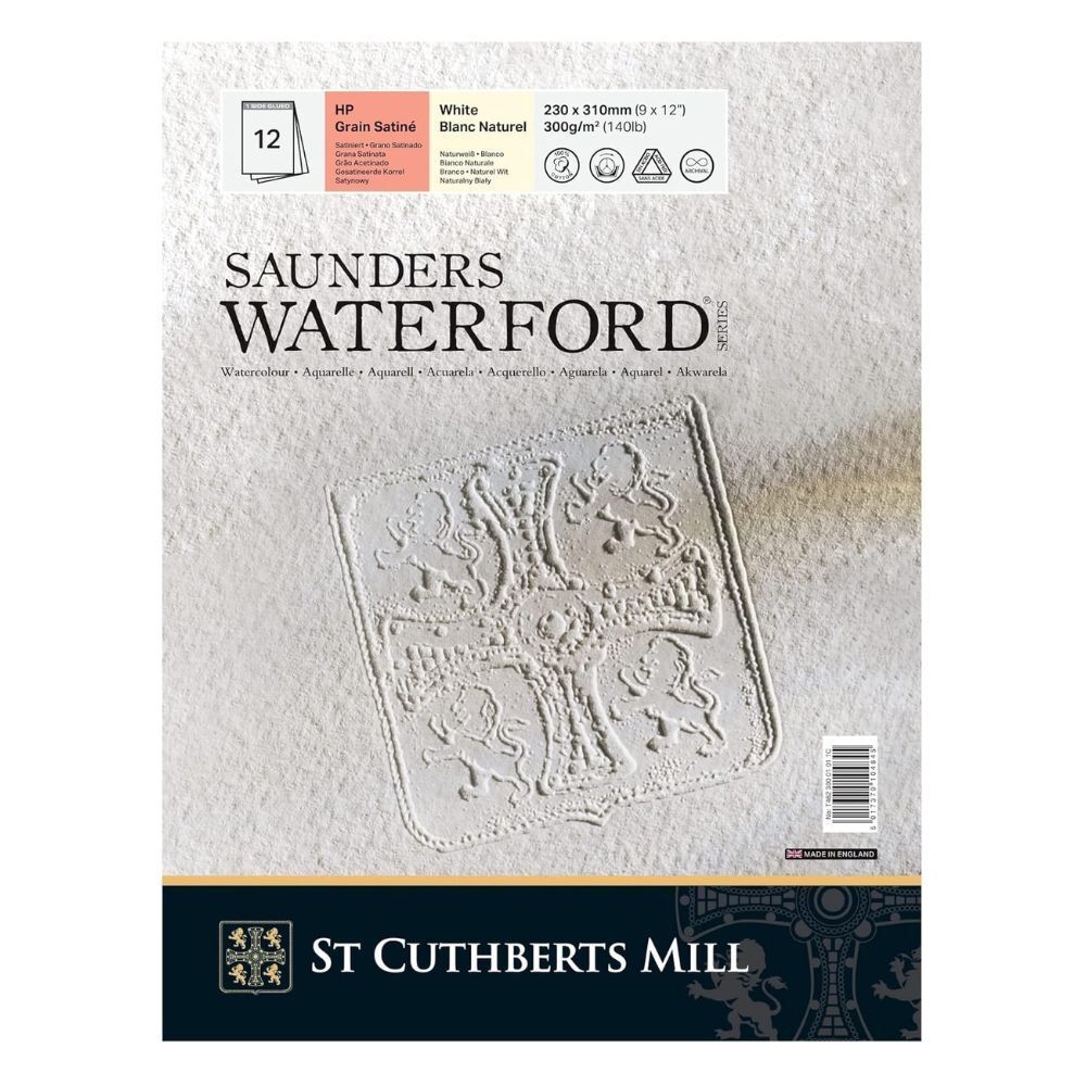 Saunders Waterford - Watercolour Paper Pad - 100% Cotton - 230-310mm - Hot Pressed