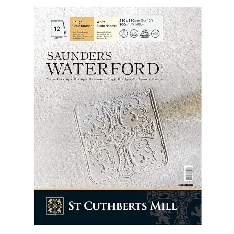 Saunders Waterford - Watercolour Paper Pad - 100% Cotton - 230-310mm - Rough