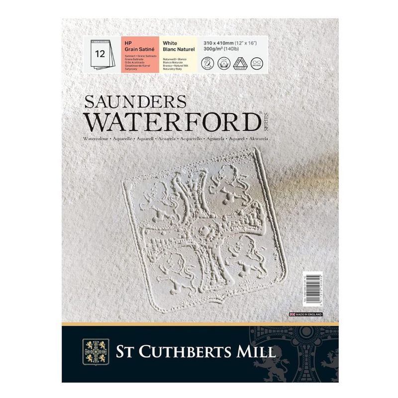 Saunders Waterford - Watercolour Paper Pad - 100% Cotton - 310x410mm - Hot Pressed