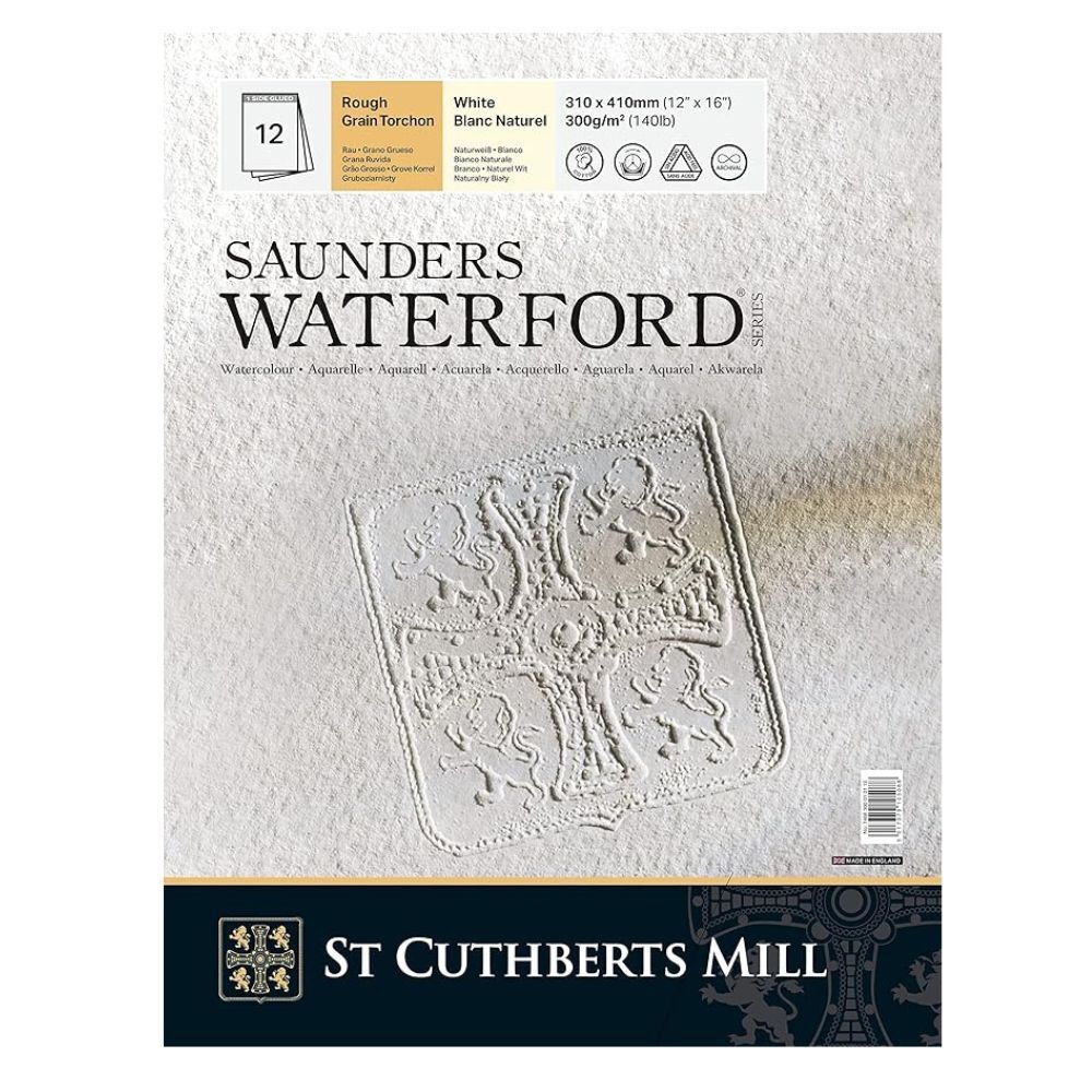 Saunders Waterford - Watercolour Paper Pad - 100% Cotton - 310x410mm - Rough