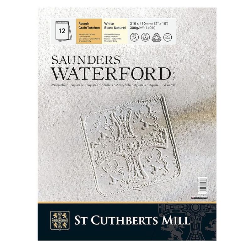 Saunders Waterford - Watercolour Paper Pad - 100% Cotton - 310x410mm - Rough
