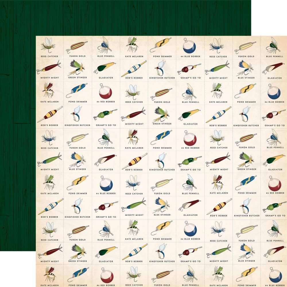 Carta Bella - Gone Fishing - 12&quot;x12&quot; Double-sided Paper - Bait and Tackle
