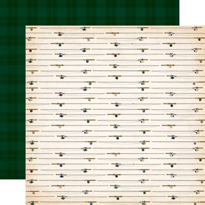 Carta Bella - Gone Fishing - 12&quot;x12&quot; Double-sided Paper - Gone Fishing Poles