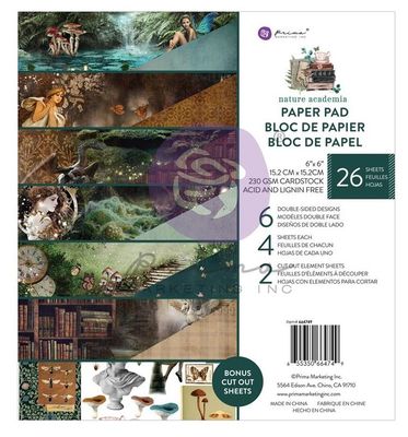 Prima Marketing - Nature Academia - 6&quot;x6&quot; Double-sided Paper Pad