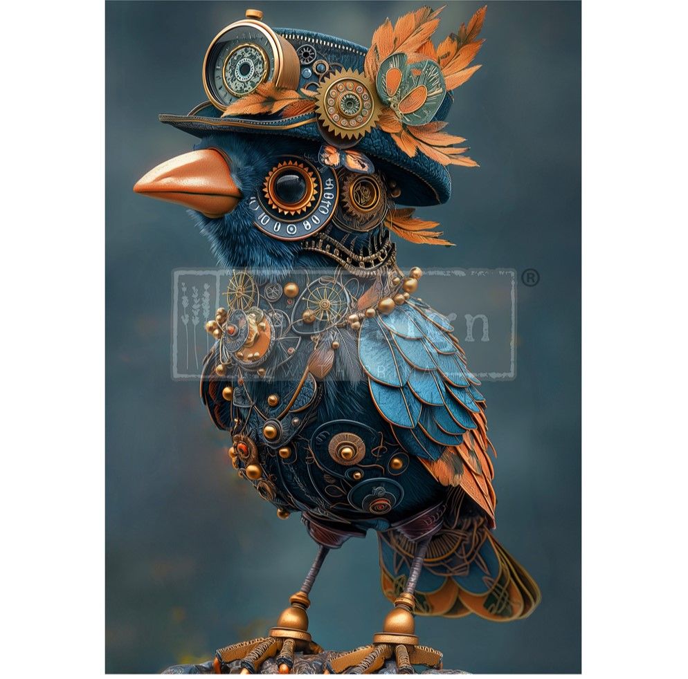 Prima Marketing -  A1 Decoupage Fiber Paper - Azure Aviator