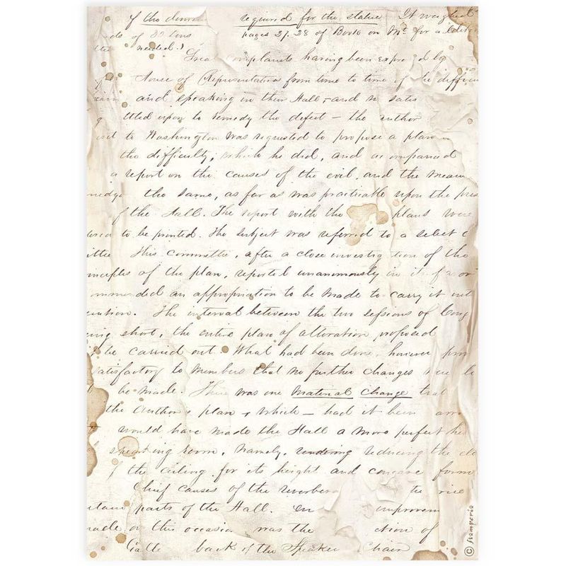 Stamperia - Wonderland - A4 Rice Paper - Handmade Letter