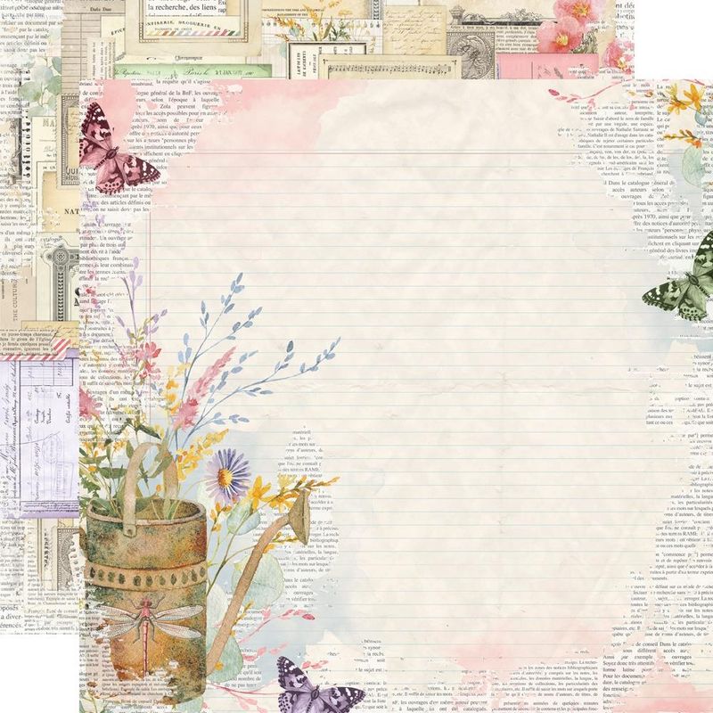 Simple Stories - Meadow Flowers - 12&quot;x12&quot; Double-sided Paper - Wild and Beautiful 