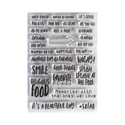Elizabeth Craft Designs - Clear Stamps - Vacay Phrases