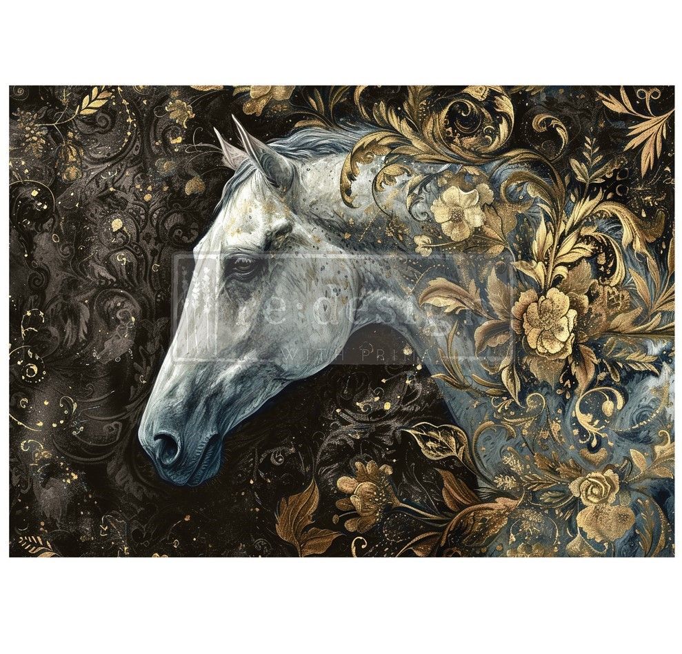 Prima Marketing -  A1 Decoupage Fiber Paper - Majestic Gallop