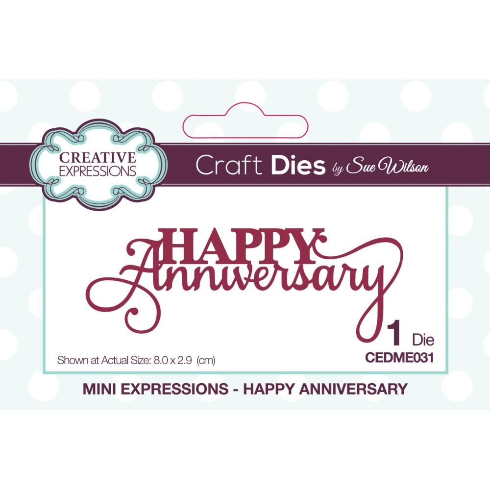 Creative Expressions - Craft Die - Mini Expressions - Happy Anniversary