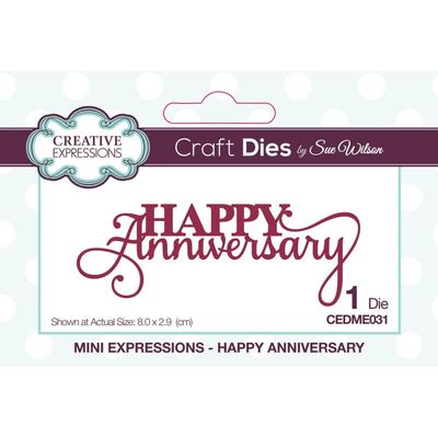 Creative Expressions - Craft Die - Mini Expressions - Happy Anniversary