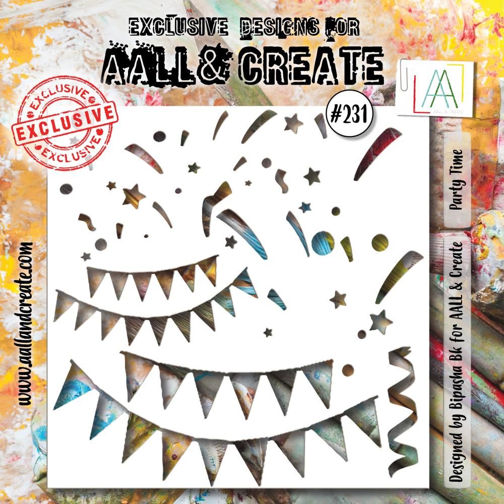 AALL &amp; Create - 6&quot;x6&quot; Stencils - Party Time - #231