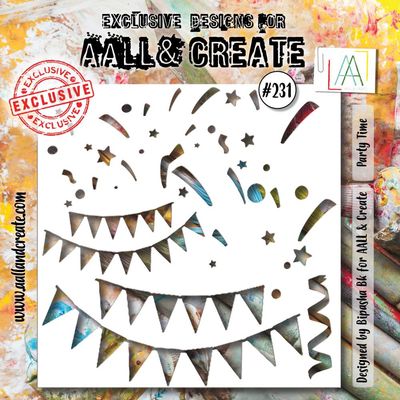 AALL &amp; Create - 6&quot;x6&quot; Stencils - Party Time - #231