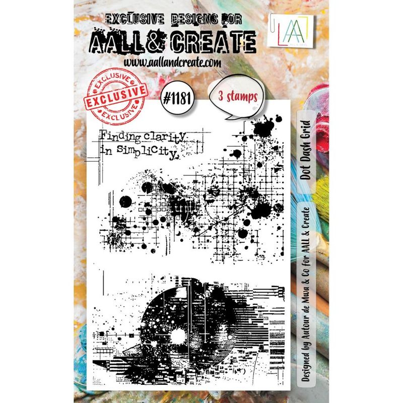 AALL &amp; Create - Clear Stamp Set - Dot Dash Grid - #1181