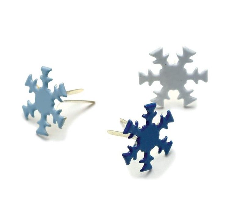 Creative Expressions - Painted Metal Fasteners - Snowflakes - Winter