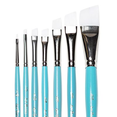 Art Basics - 126 Taklon Angle Shader Brushes - Various Sizes