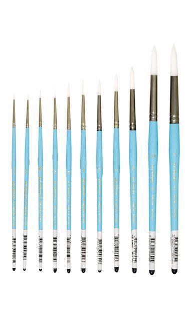 Art Basics - 121 Taklon Round Brushes - Various Sizes