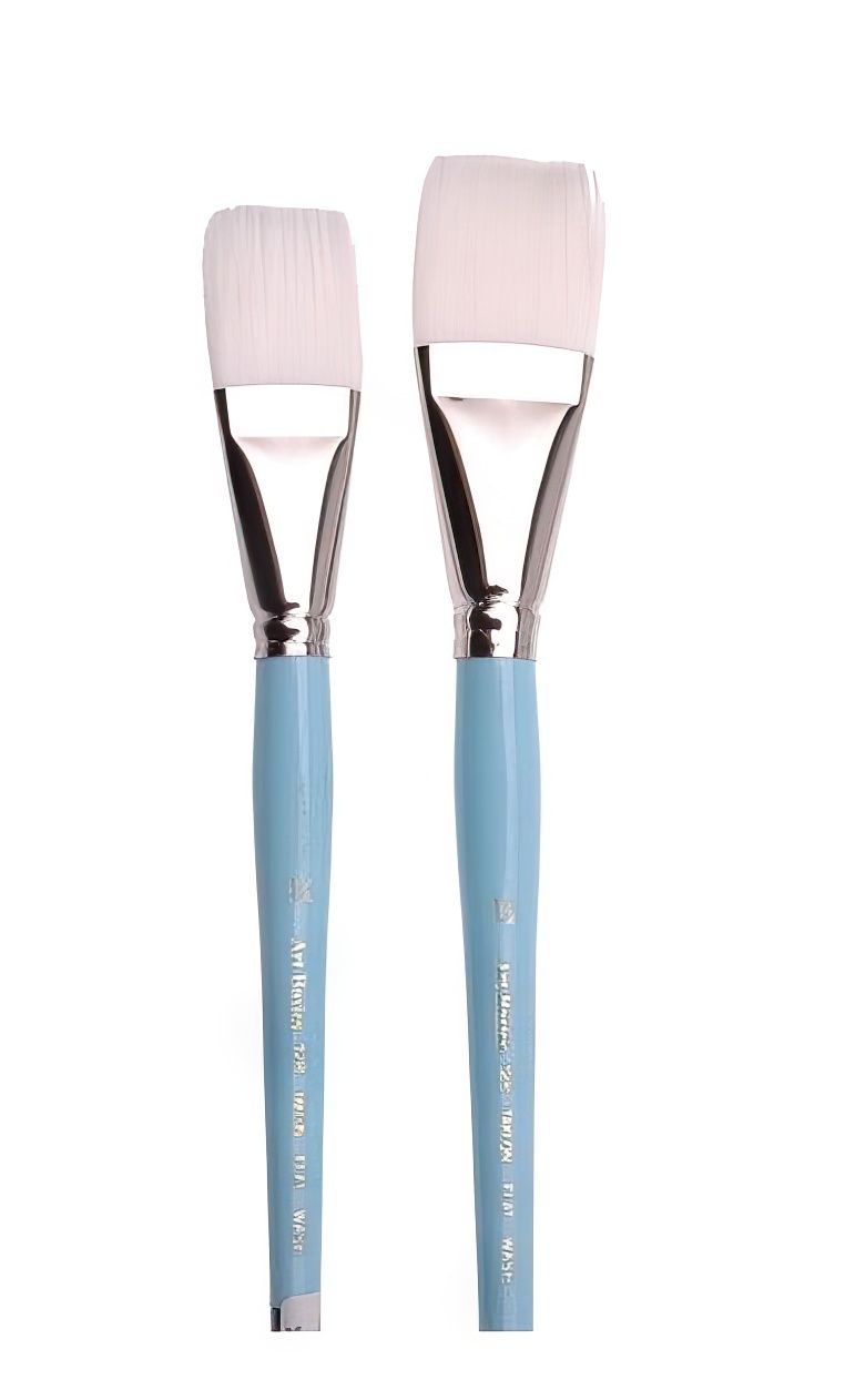 Art Basics - 128 Taklon Flat Brush - Size 1 1/2&quot;
