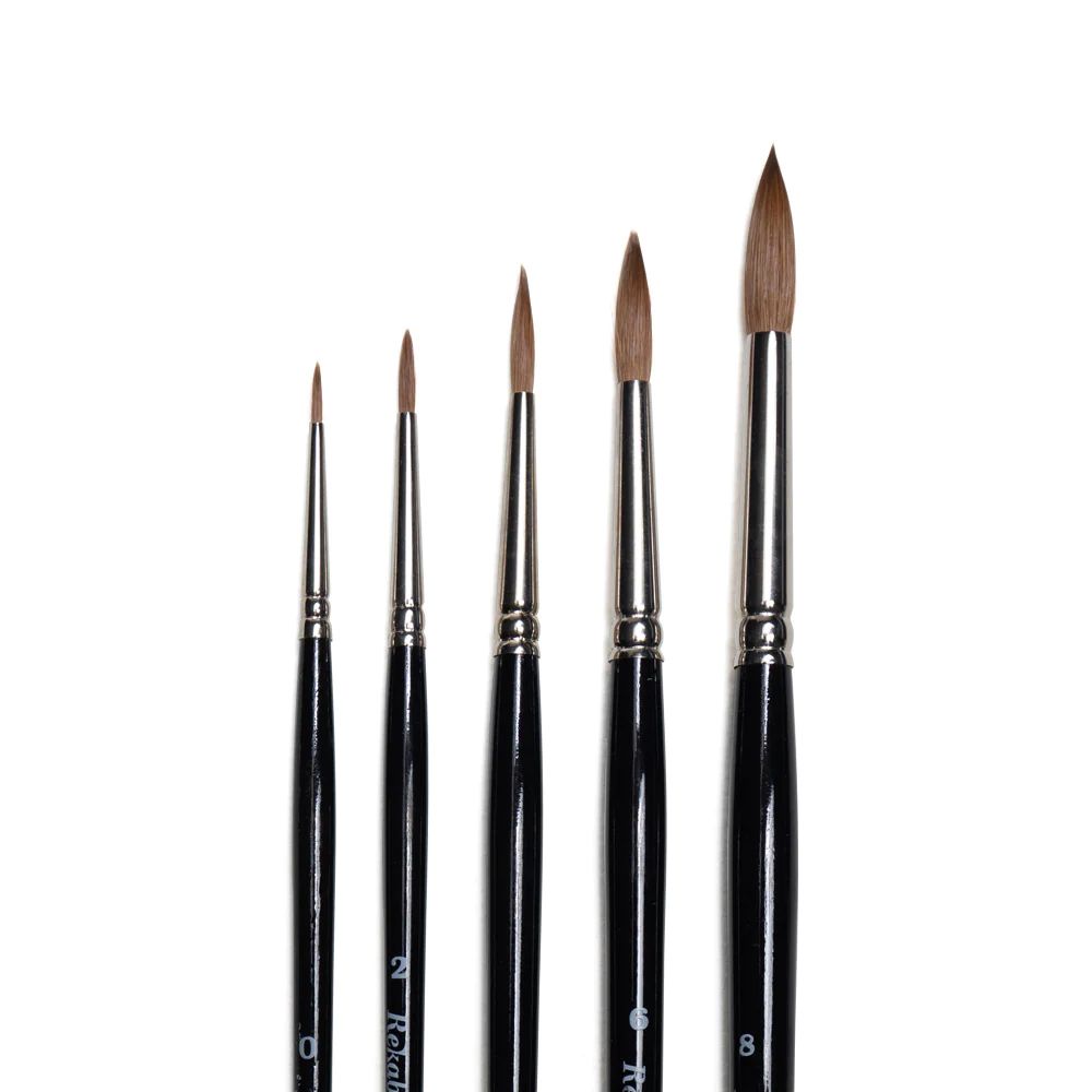Rekab - Series 310 Kolinsky Pure Sable Brushes - Various Sizes, Rekab 310 Kolinsky Pure Sable Brushes: Size 4
