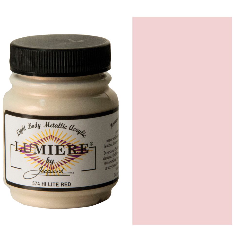 Jacquard - Lumiere Metallic Fabric Paint - 70ml - Hi Lite Red