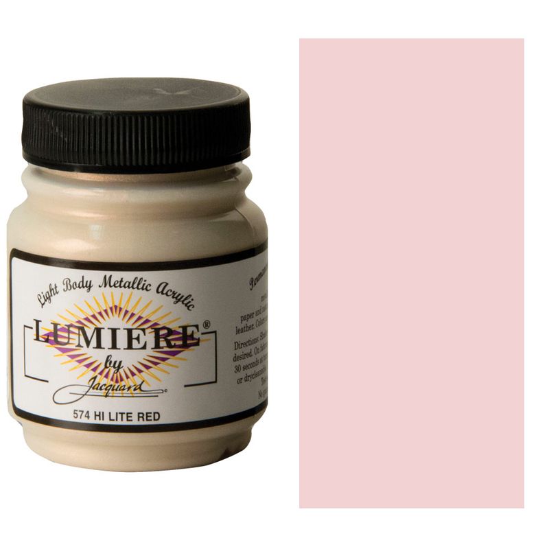 Jacquard - Lumiere Metallic Fabric Paint - 70ml - Hi Lite Red