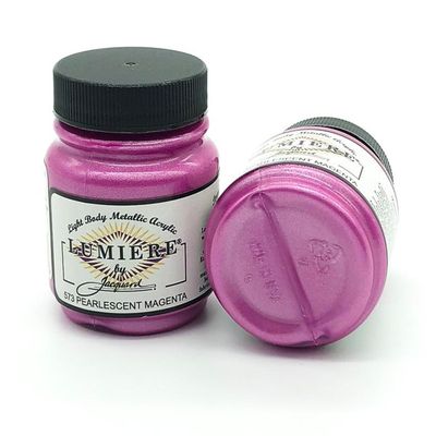 Jacquard - Lumiere Metallic Fabric Paint - 70ml - Pearlescent Magenta
