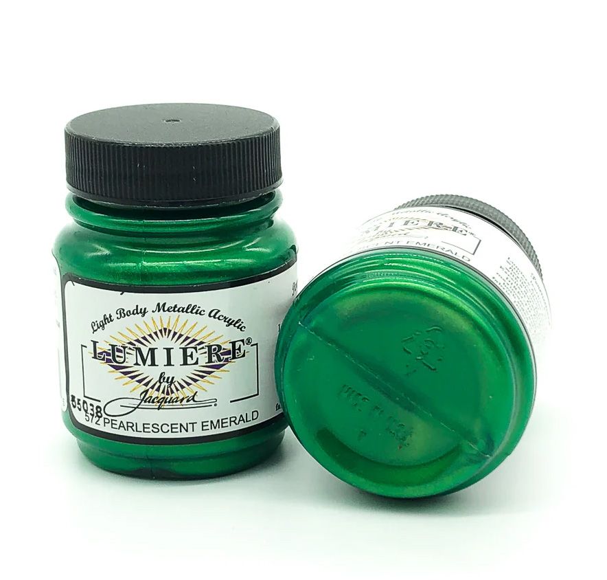Jacquard - Lumiere Metallic Fabric Paint - 70ml - Pearlescent Emerald