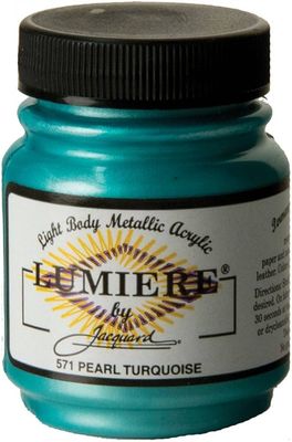 Jacquard - Lumiere Metallic Fabric Paint - 70ml - Pearlescent Turquoise