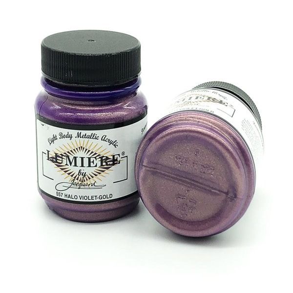 Jacquard - Lumiere Metallic Fabric Paint - 70ml - Halo Violet Gold