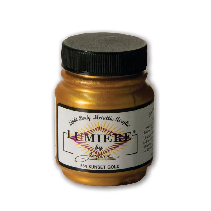 Jacquard - Lumiere Metallic Fabric Paint - 70ml - Sunset Gold